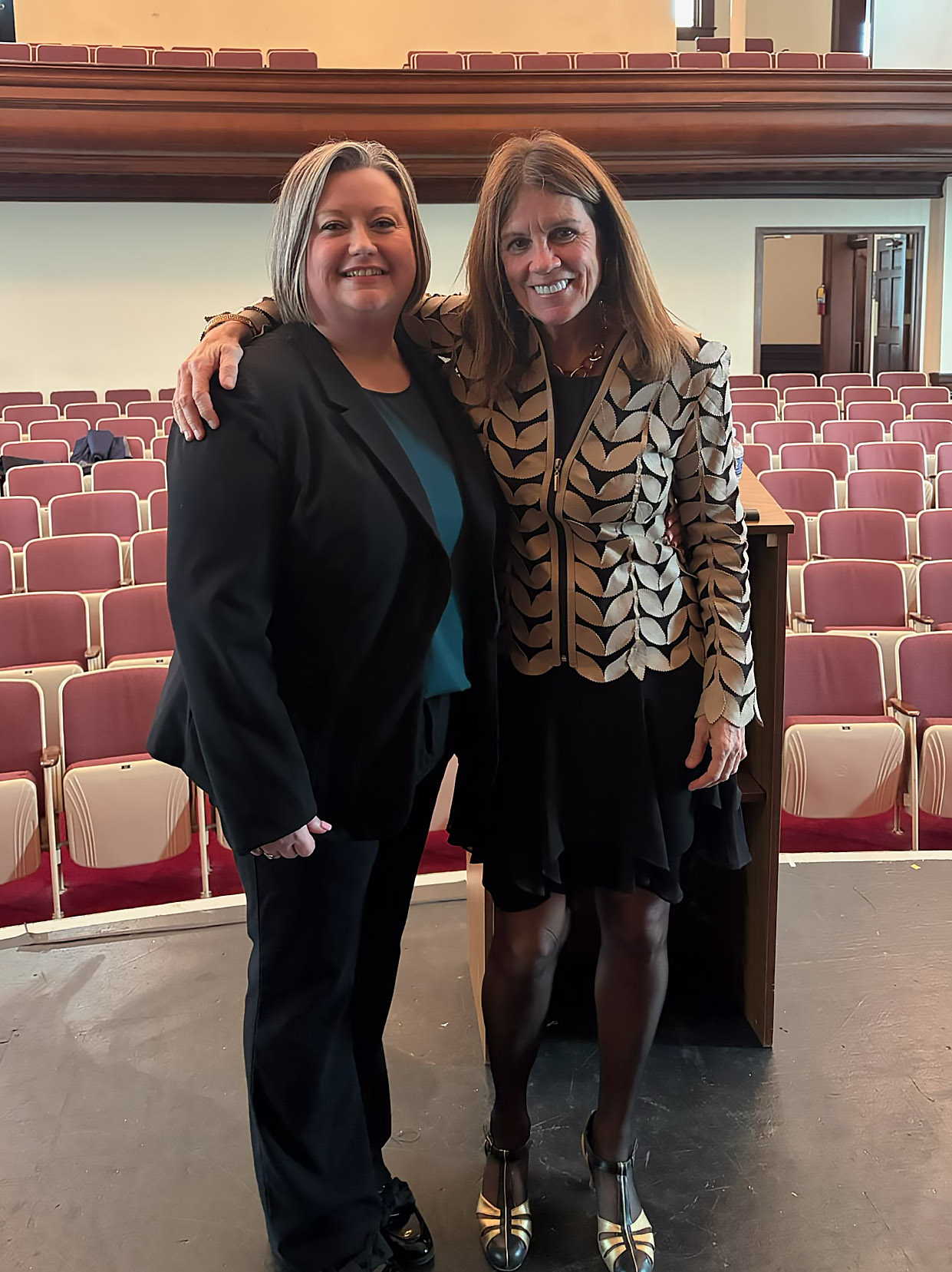 Dr. Sarah Wisdom with Interim President Romaine Seguin